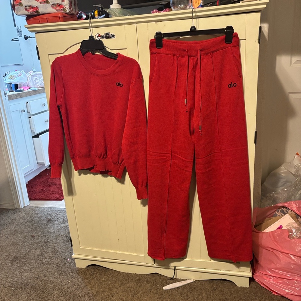 ALO Yoga Kids Bold Red Joggers